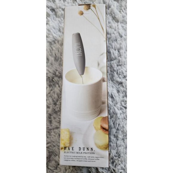 Rae Dunn Froth Electric Milk Frother Gray Classic Foam Whipped Coffee Bar +stand - Picture 3 of 10